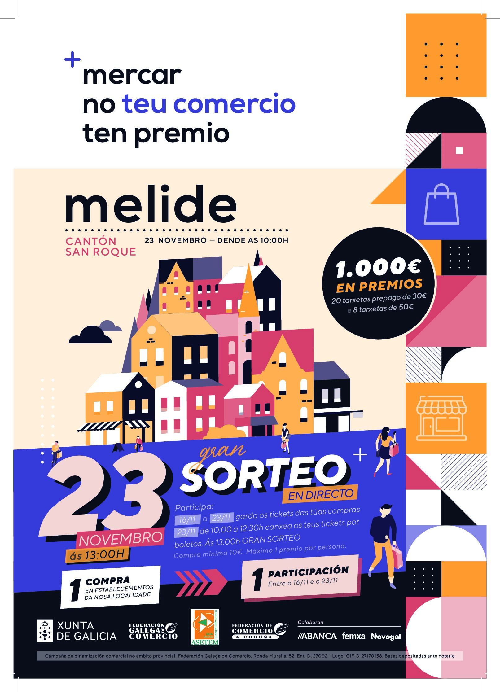 ‘Mercar no teu comercio ten premio’ repartirá 1.000 euros en Melide