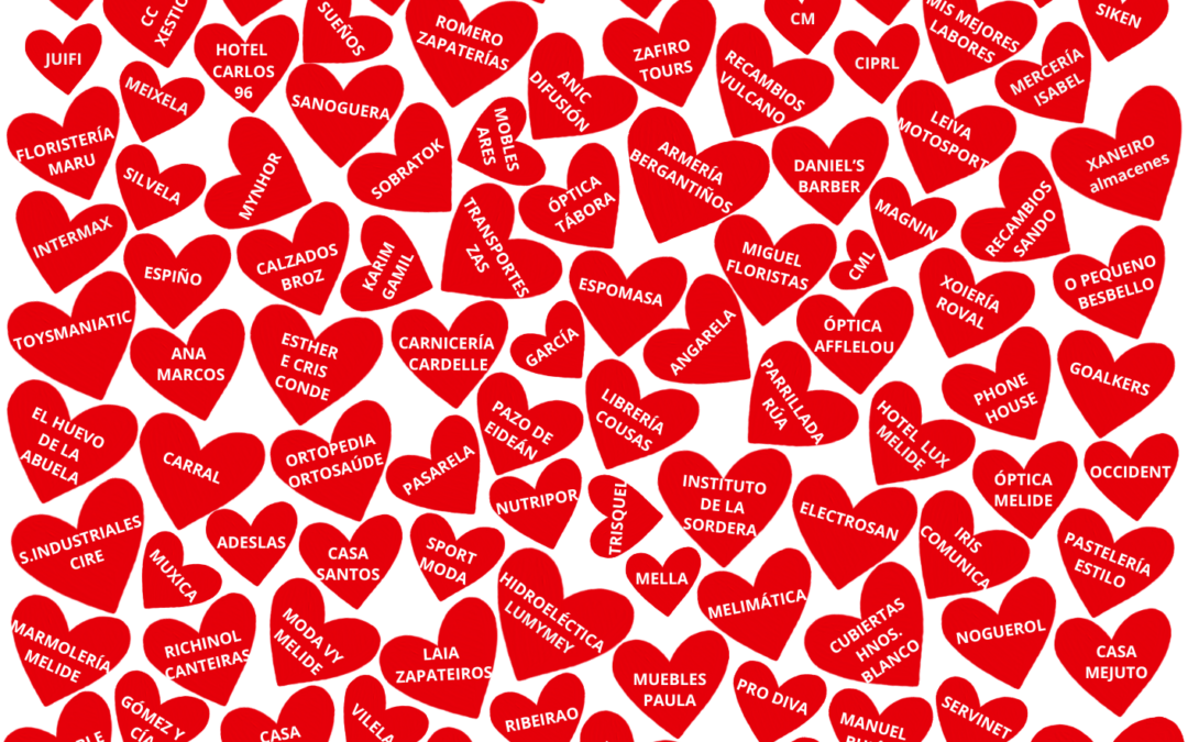 Asetem lanza a campaña “O amor está no comercio local” para promover as compras do 1 ao 12 de febreiro